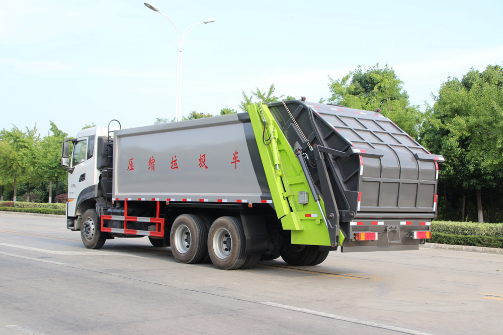 国六18立方东风天龙后双桥 压缩垃圾车