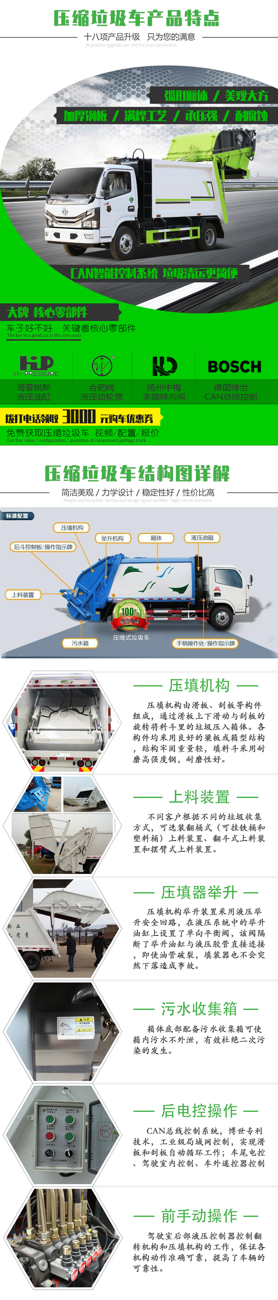 纯电动8立方压缩垃圾车可上牌